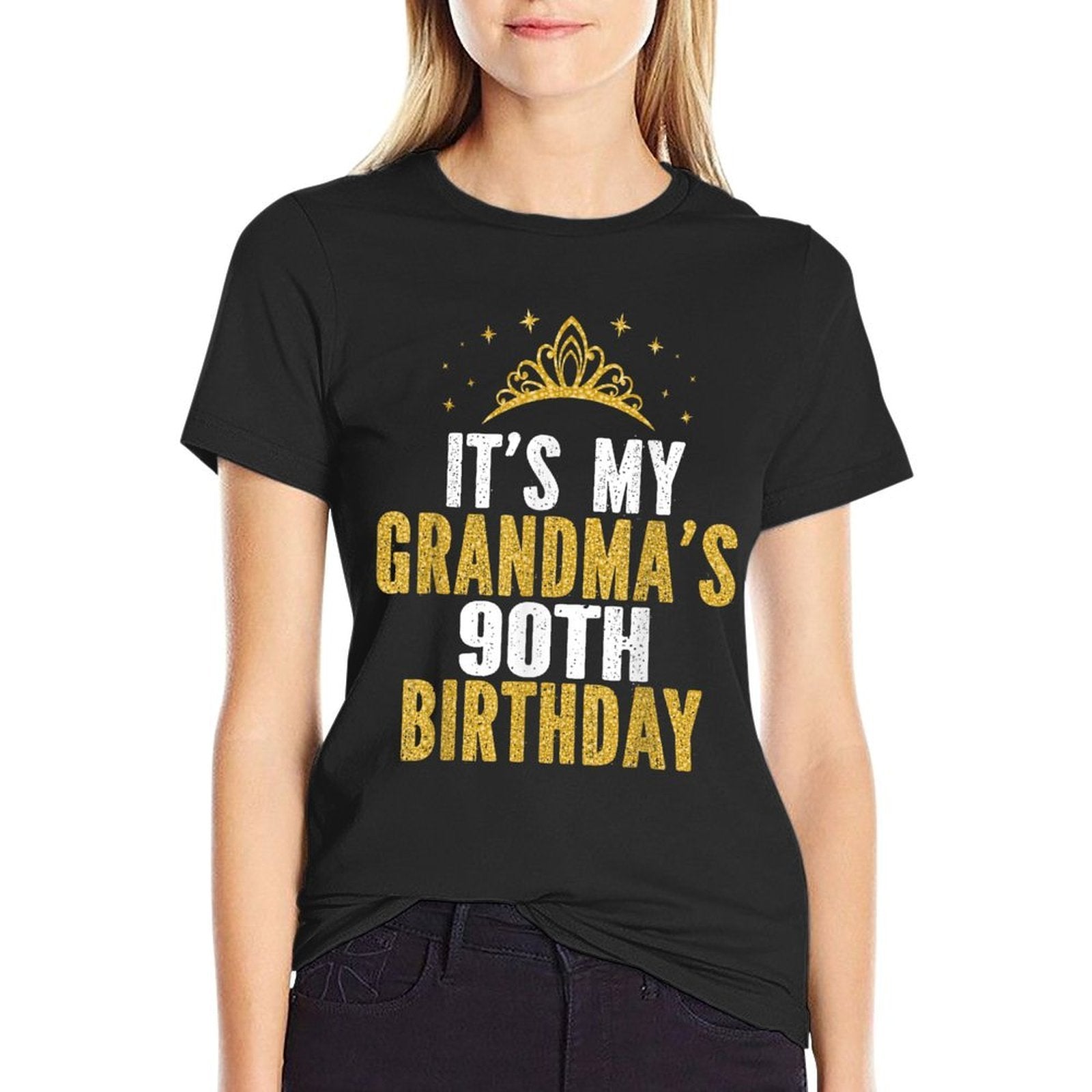It's My Grandma's 90th Birthday 90 Years Old Women  Eco-friendly Material T-Shirt