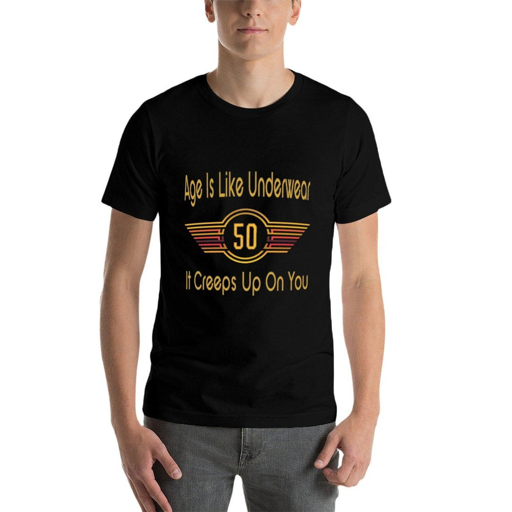 Funny 50th Birthday Party - Fun 50th Birthday Humor  Oversized Silhouette T-Shirt