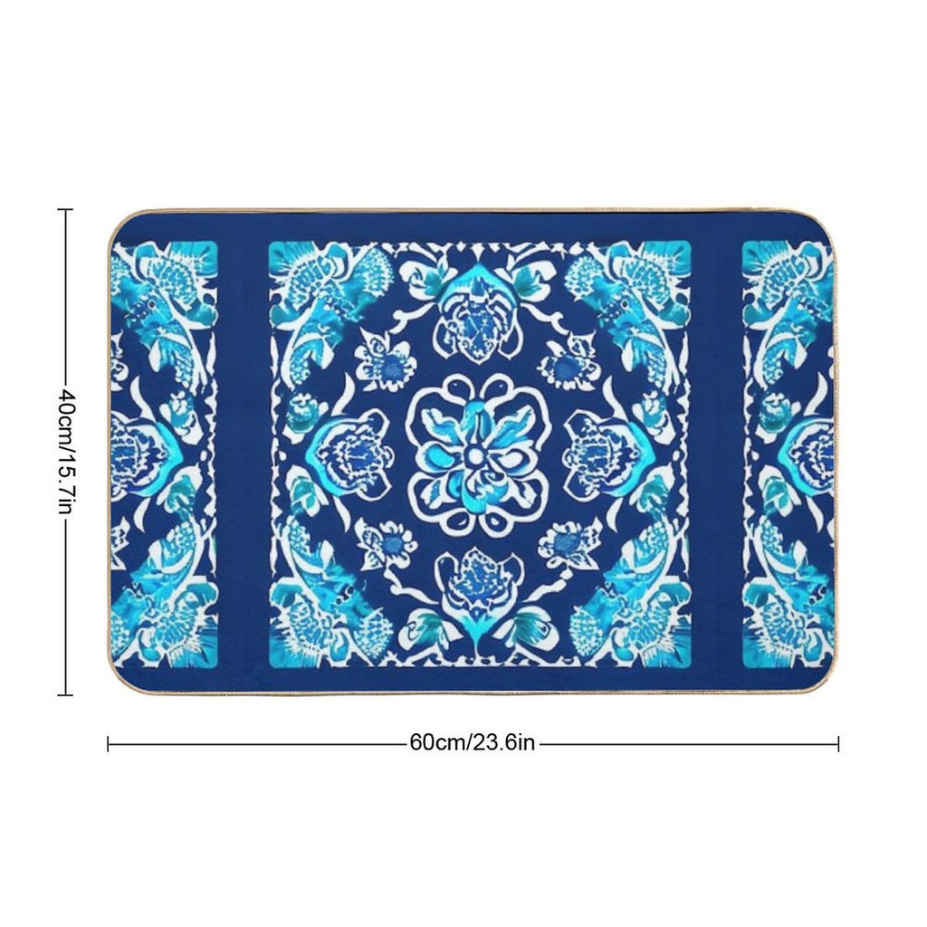 Bandana Inspired Drip  Stain-Proof Bath Mat