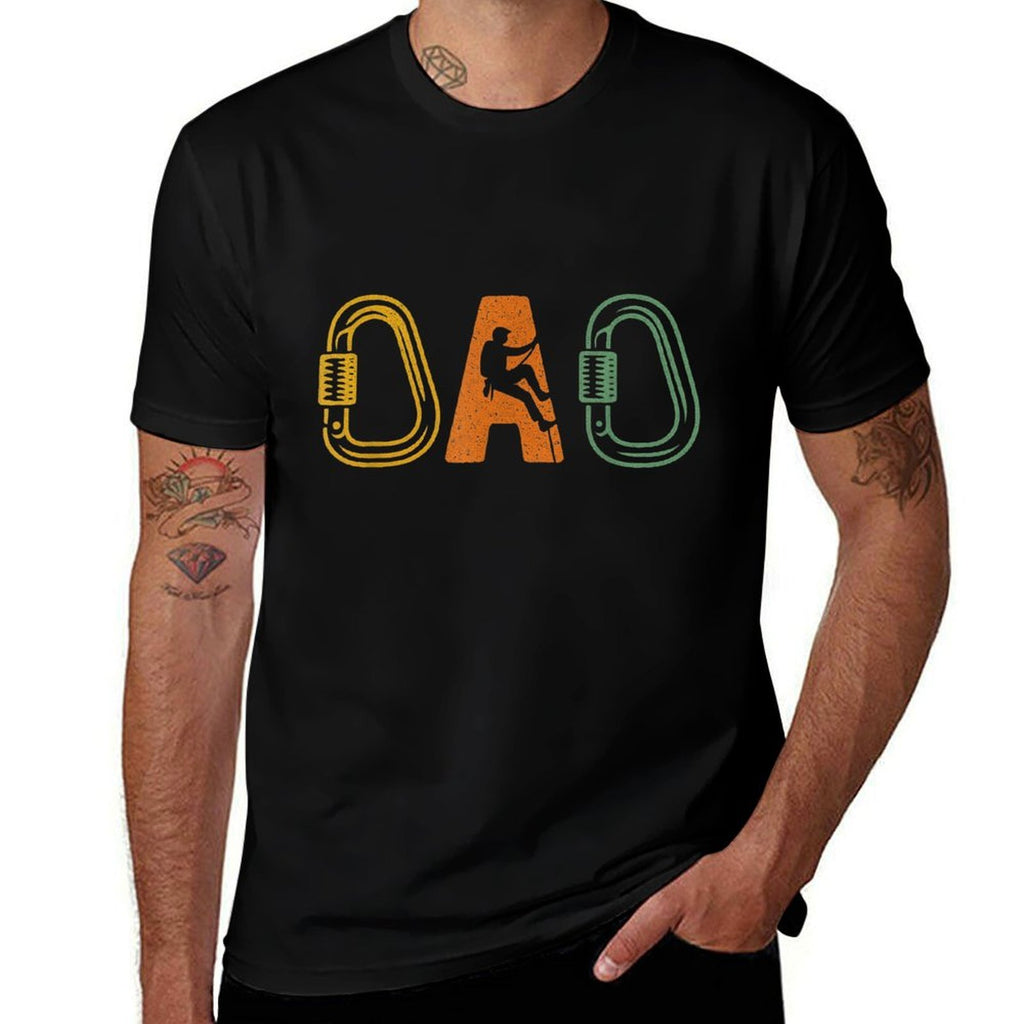 Dad Rock Climbing Apparel - Mountain Climbing Tools  Cotton T-Shirt