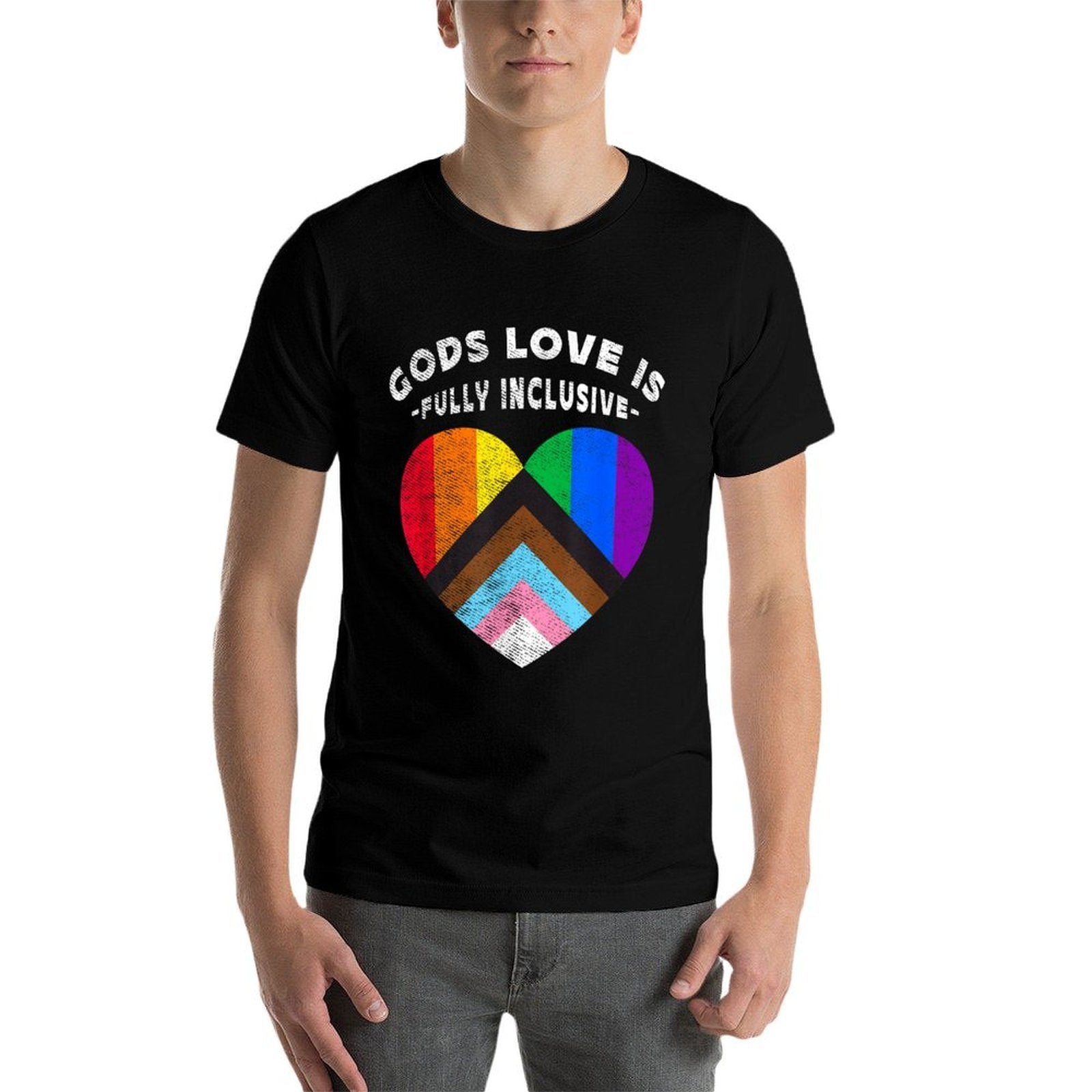 Gods Love Is Fully Inclusive Christian Gay Lesbian LGBT  Polyester Blend T-Shirt