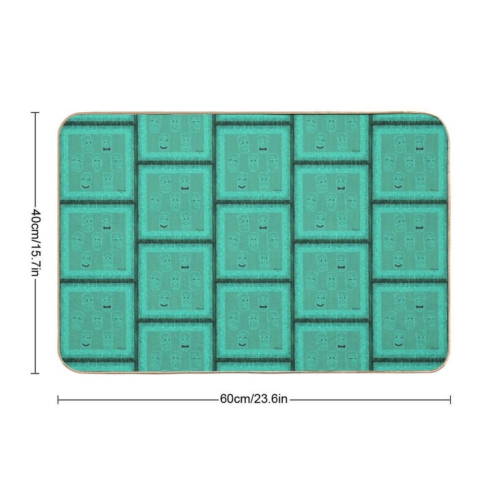 Tiki Time - Aqua Version!  Absorbent Bath Mat