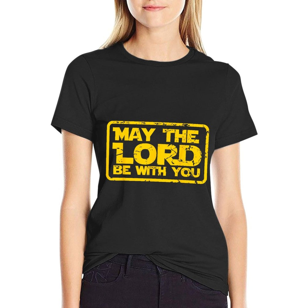 May The Lord Be With You Christian Forn Boy Girl T  Rolled Sleeves T-Shirt