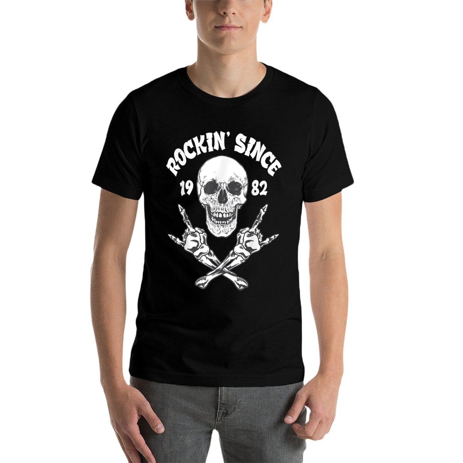Rockin' Since 1982 Skull Rock Hands 40th Birthday  Eco-friendly Material T-Shirt
