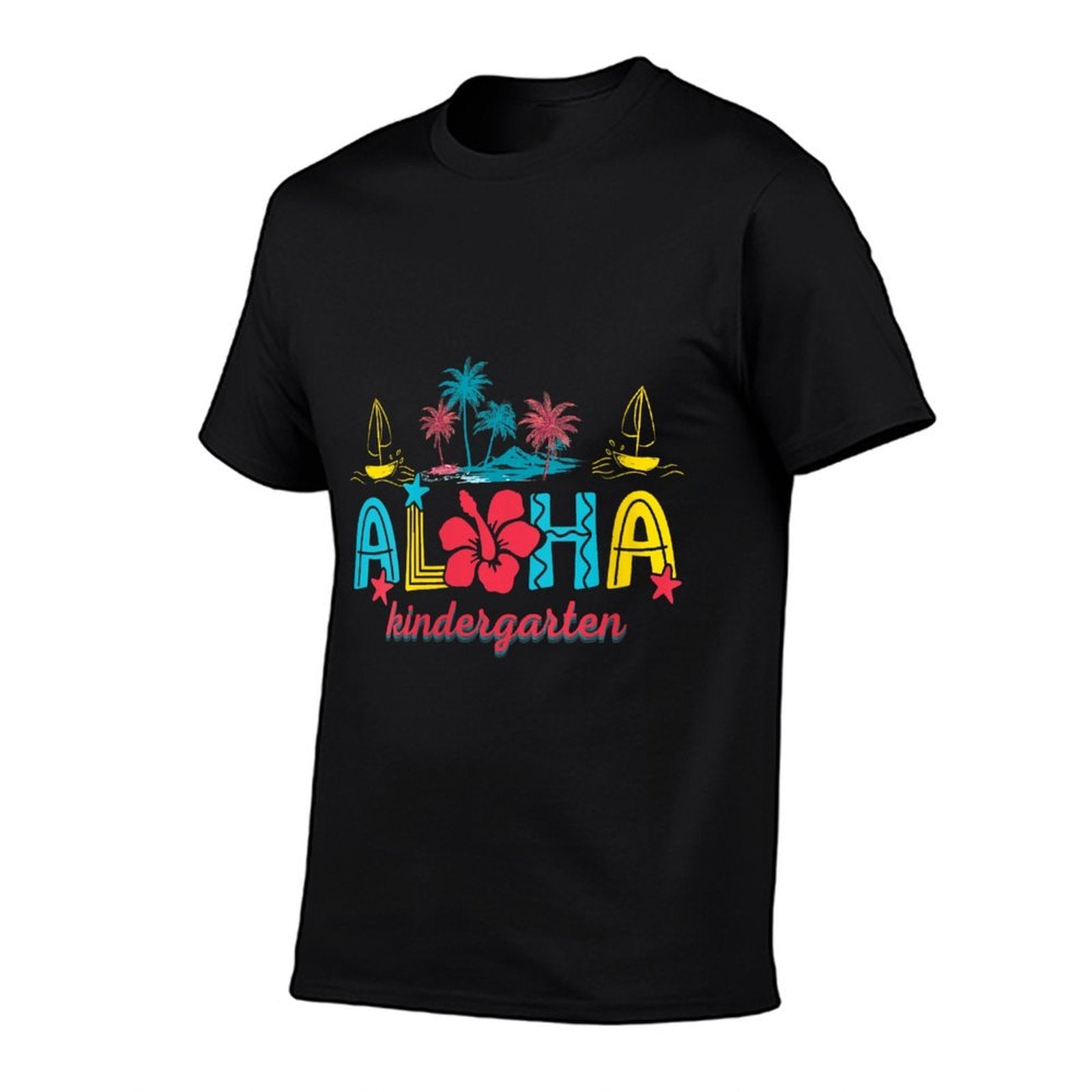 Womens Aloha Kindergarten Summer Beach Vacation Teacher School  Wrinkle-resistant T-Shirt