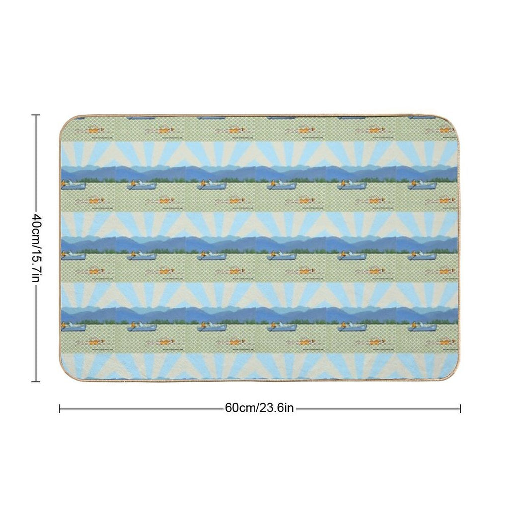 MYSWIM Fresh Water Lake Swimming (female Swimmer)  Long-Lasting Bath Mat