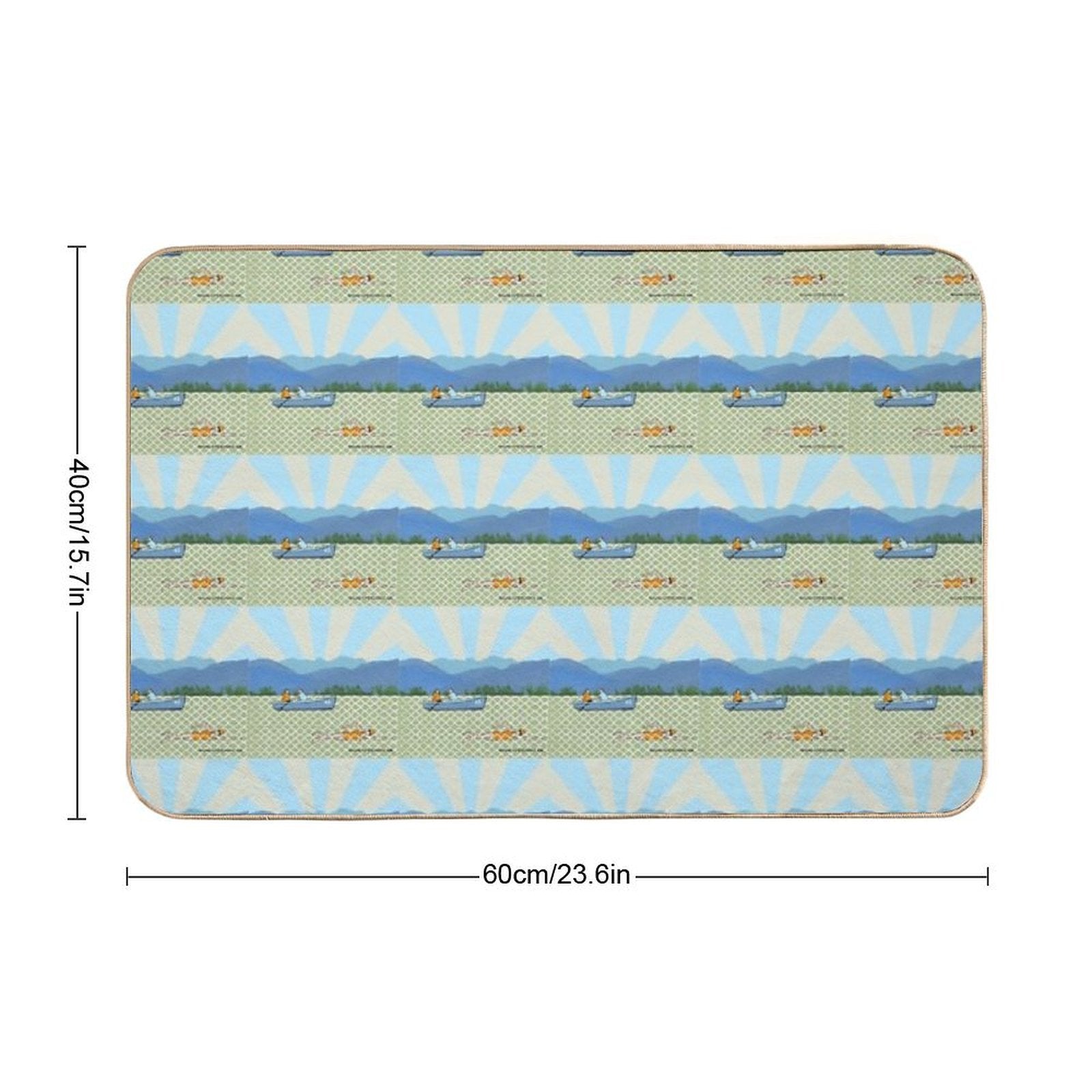 MYSWIM Fresh Water Lake Swimming (female Swimmer)  Long-Lasting Bath Mat