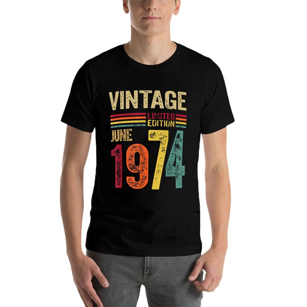 June 1974 Vintage 50th Birthday, 50 Year Old Gifts For Men  Quick-drying T-Shirt