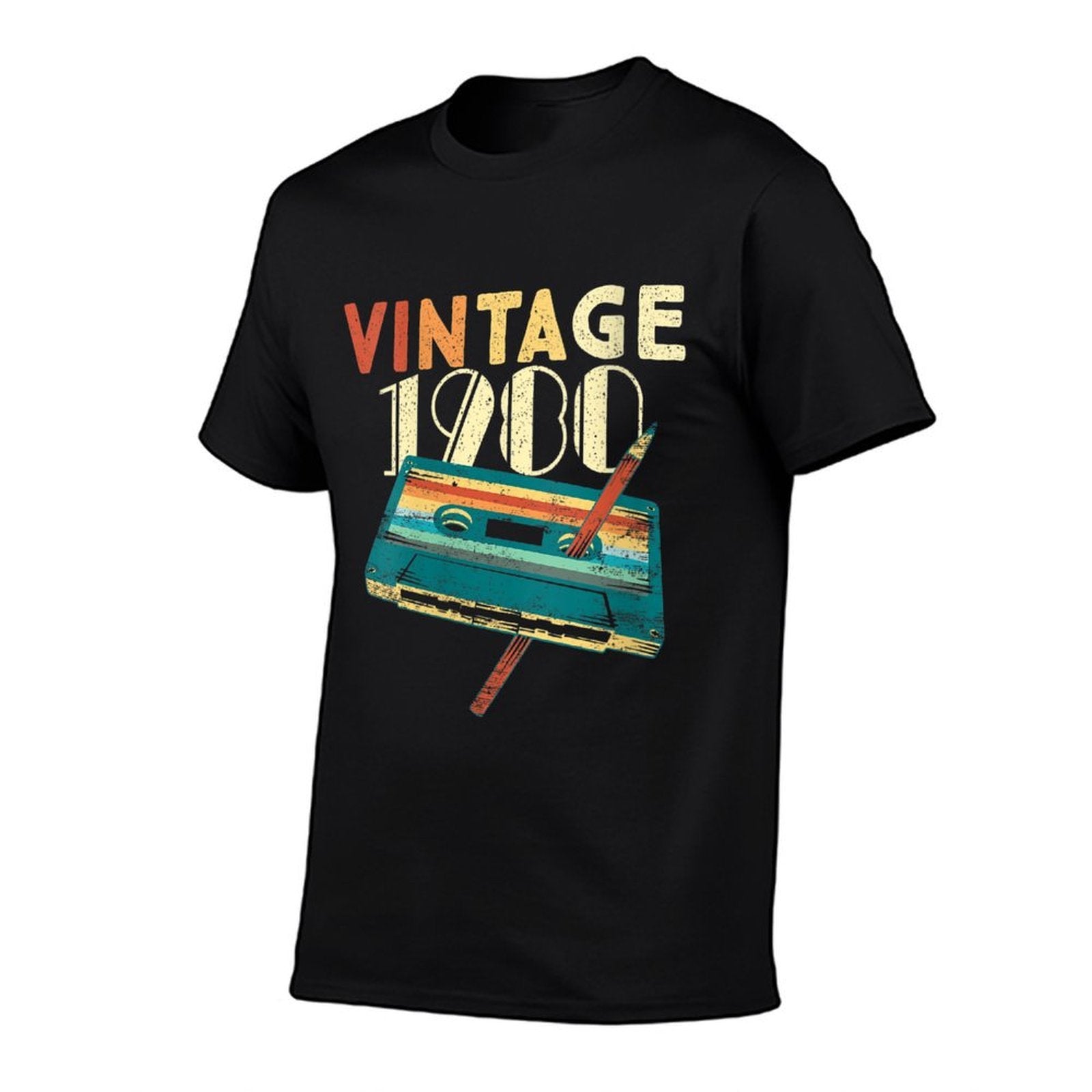 Womens Vintage 1980 Music Cassette 40th Birthday Gifts 40 Years Old  Affordable Price T-Shirt
