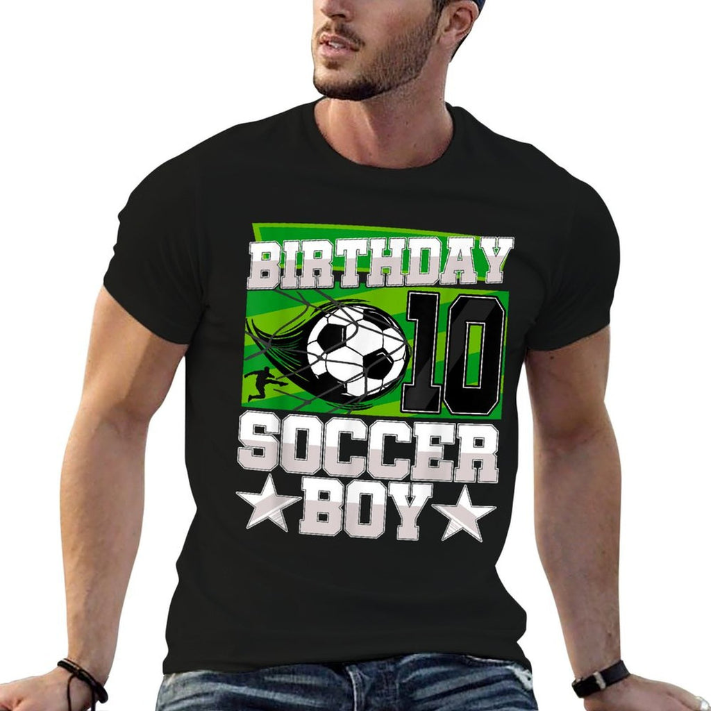 Soccer Birthday Party - 10th Birthday Boy 10 Years Old  Versatile T-Shirt