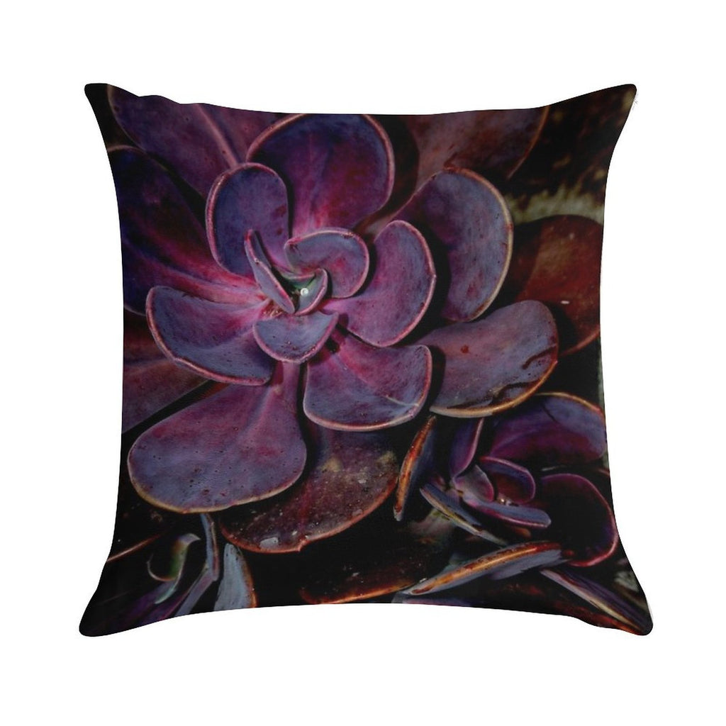 Velvet Aubergine Cactus Soft Multiple Sizes Throw Pillow