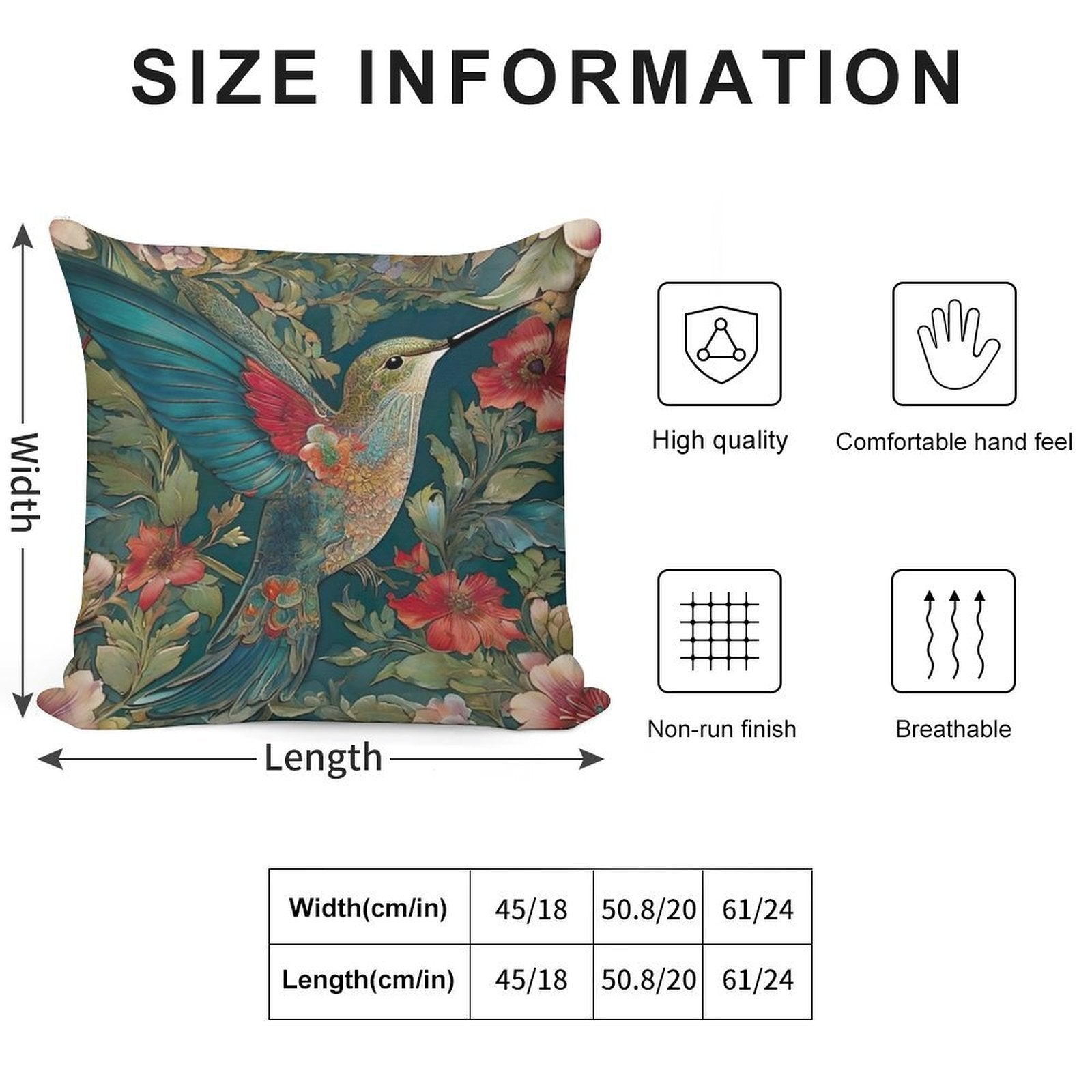 William Morris Hummingbird Artistry Soft Multiple Sizes Throw Pillow