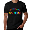 Last Day of School Autographs 5th Grade Graduation 2025  Vintage-inspired T-Shirt