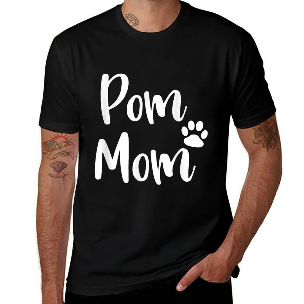 Pom Mom T-shirt Pomeranian Mom T-shirt Pom Mama T Shirt  Odor-resistant T-Shirt