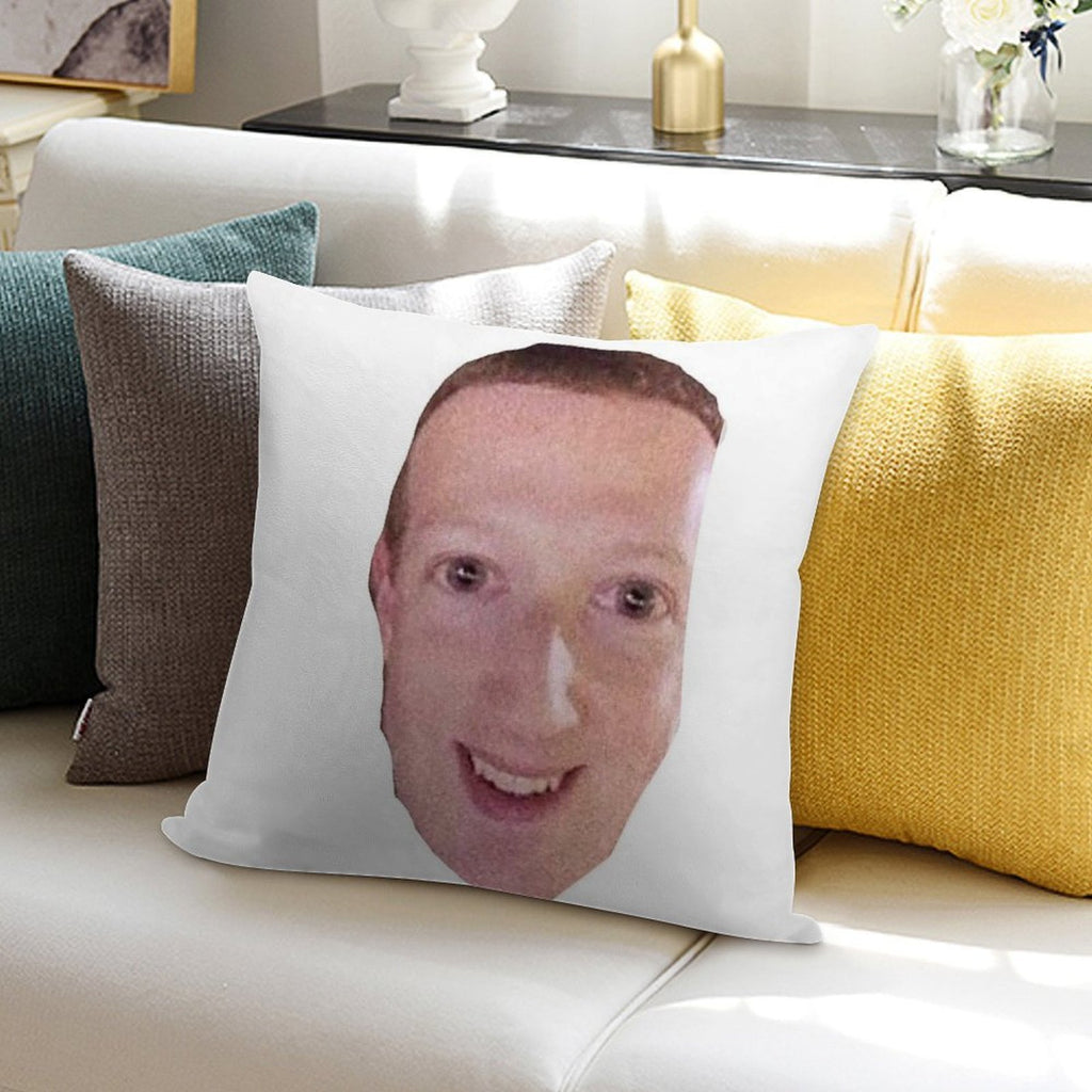 Cursed Zucc Soft Decorative Cover Throw Pillow