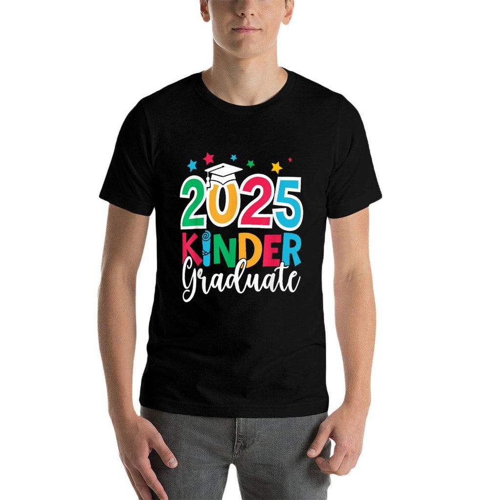 2025 Kinder Graduate Kindergarten Graduation 2025 Boys Girls  Wrinkle-resistant T-Shirt