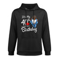 It's My 40th Birthday 40 Years Old Afro Black Melanin Women Breathable Fabric Hoodie