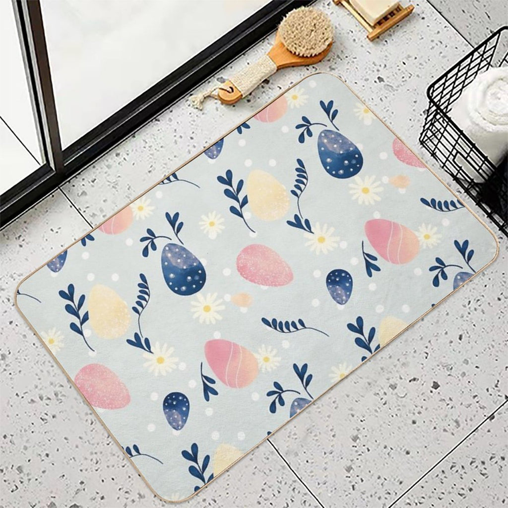 Easter Eggs And Flowers  Odorless Bath Mat