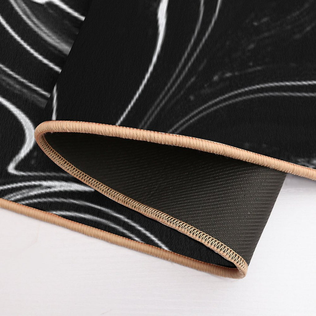 Marble Liquid Black Texture  Odorless Bath Mat