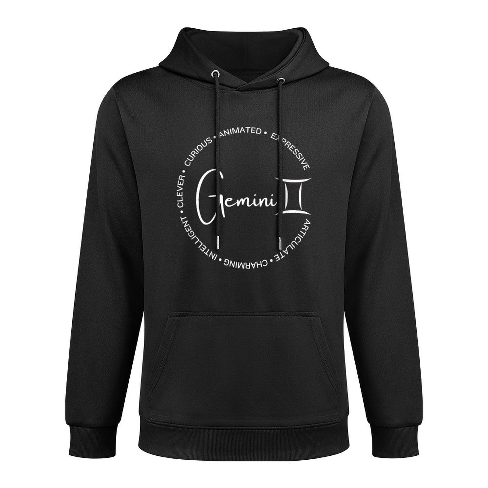 Gemini Zodiac Air Sign Astrology Personality Circle Adjustable Hood Hoodie