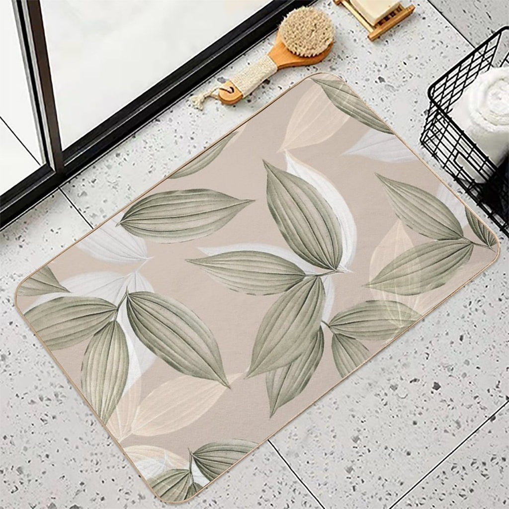 Tropical Leaves  Long-Lasting Bath Mat
