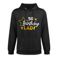 Womens 50th Birthday Lady for Her Fiftieth Bday Woman Shape Retention Hoodie