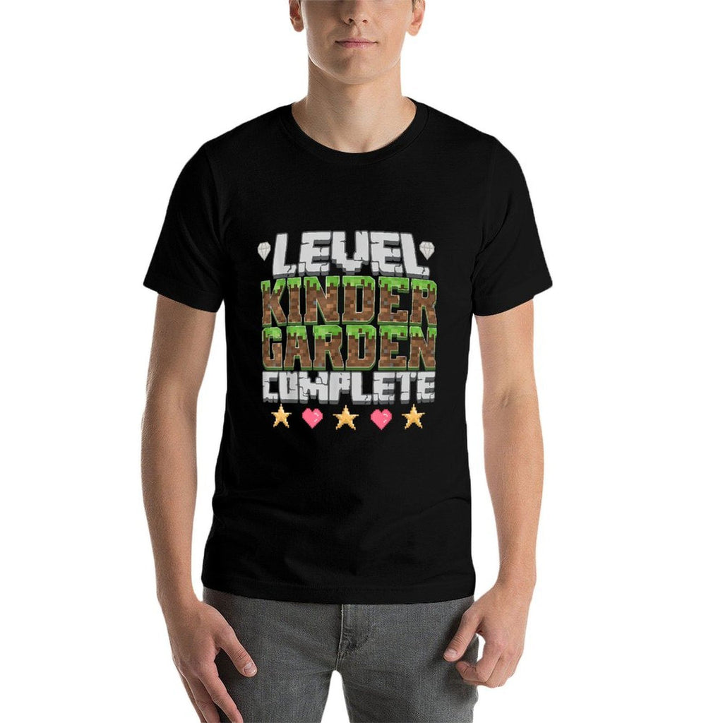 Level Kindergarten Complete Game Pixel Gamer Boy Graduate  Vintage-inspired T-Shirt