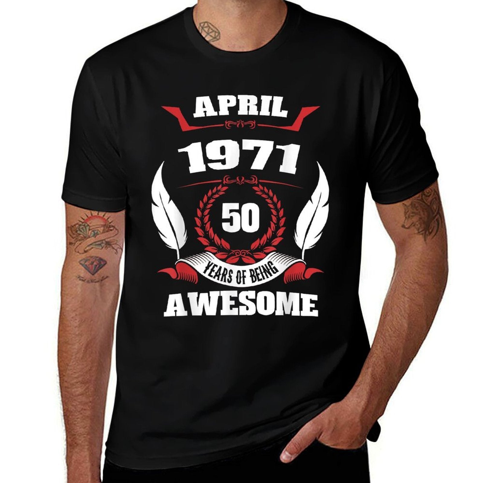 April 1971 50 Years Being Awesome 50th Birthday Celebration  Breathable T-Shirt