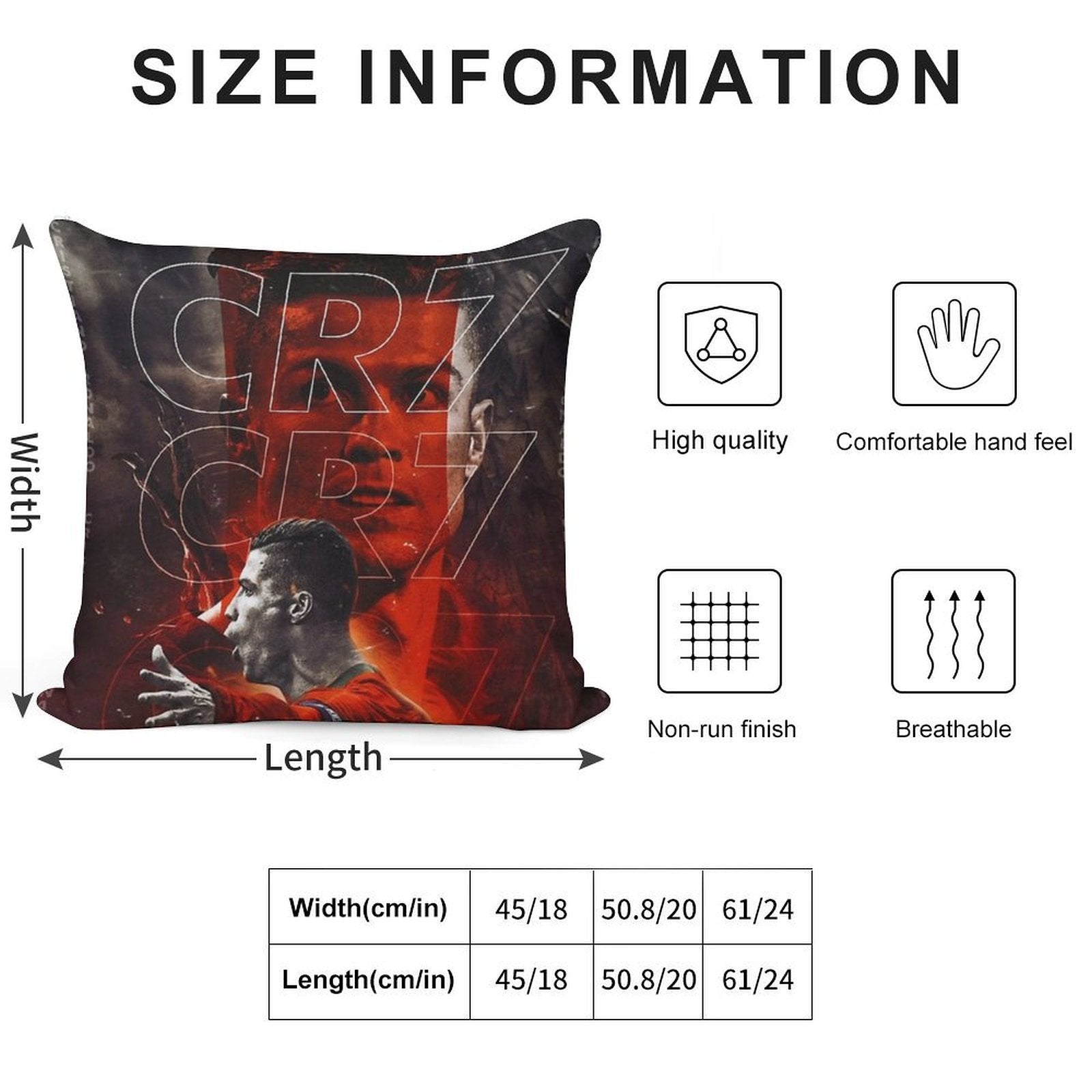 Cristiano Ronaldo Art Soft Gift Ready Throw Pillow