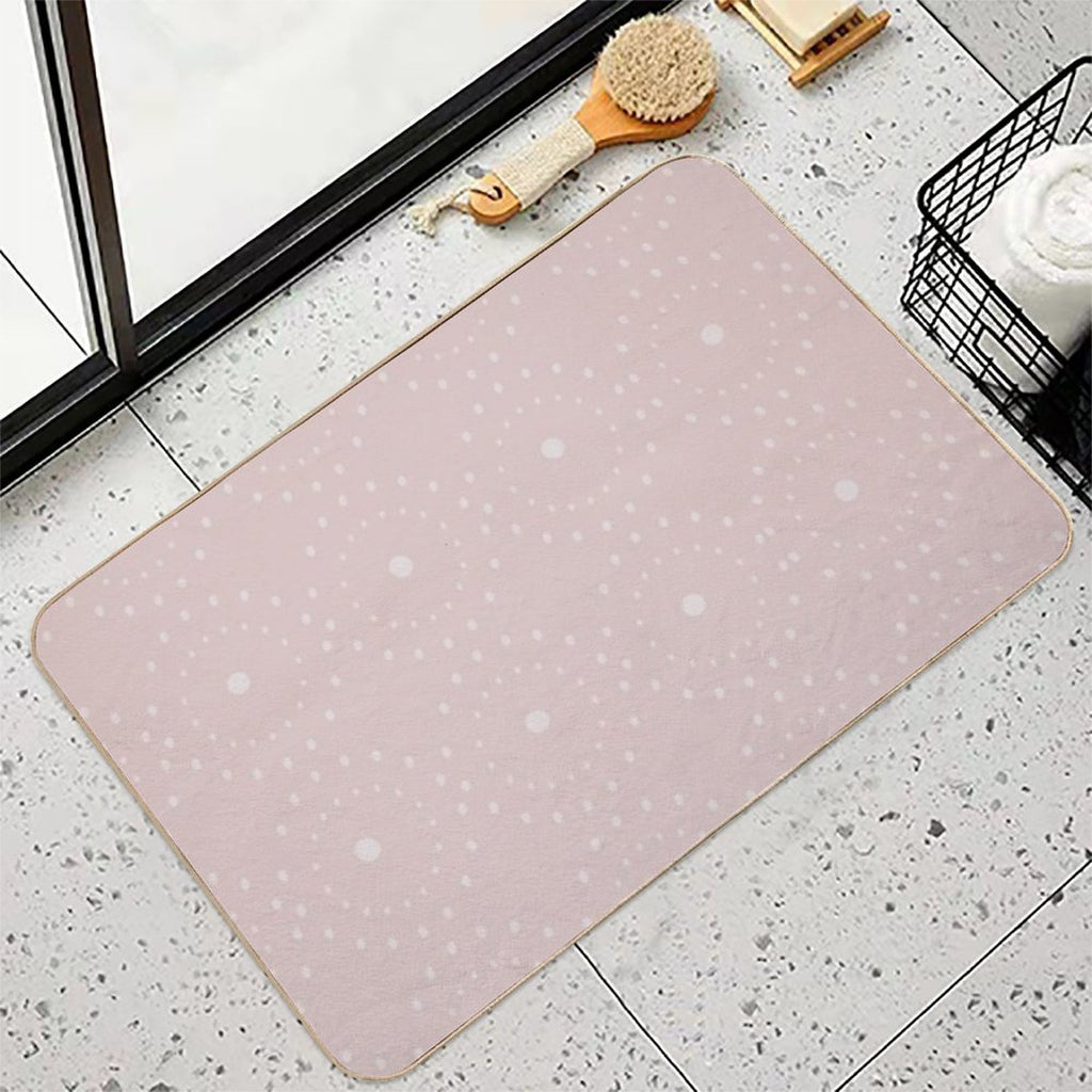Cute Boho Minimalist Dotted Circles Design Pale Pink  Multi-Purpose Bath Mat