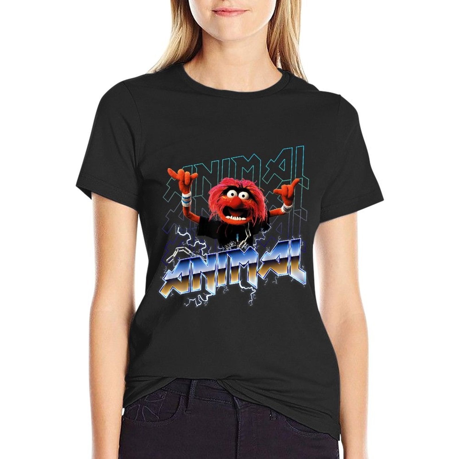Disney The Muppets Animal Vintage Rock Metal Poster  Lightweight T-Shirt