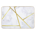 Gold Marble on White  Pet-Safe Bath Mat