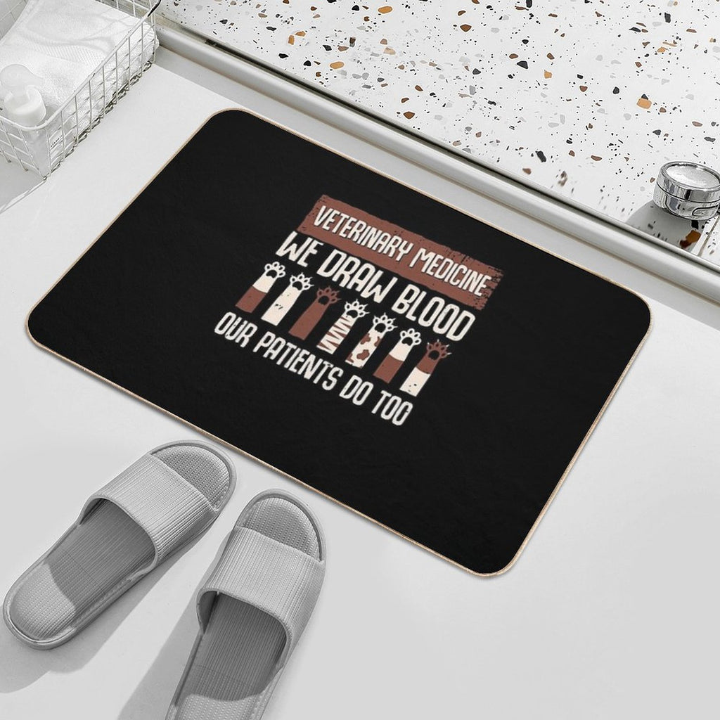 Funny Vet Tech Technician Veterinarian Gift  Easy Maintenance Bath Mat