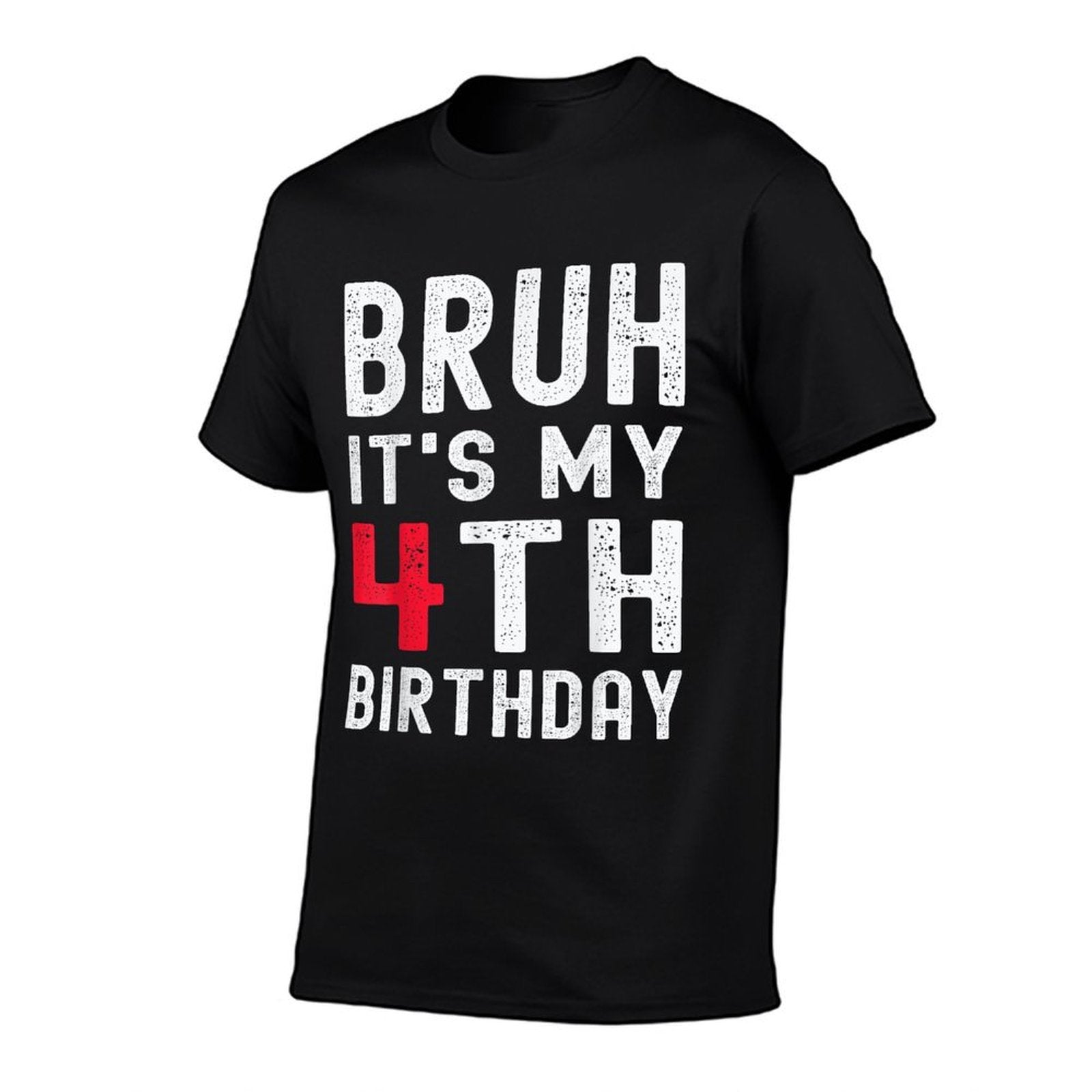 Bruh It's My 4th Birthday 4 Year Old Birthday Retro  Wrinkle-resistant T-Shirt