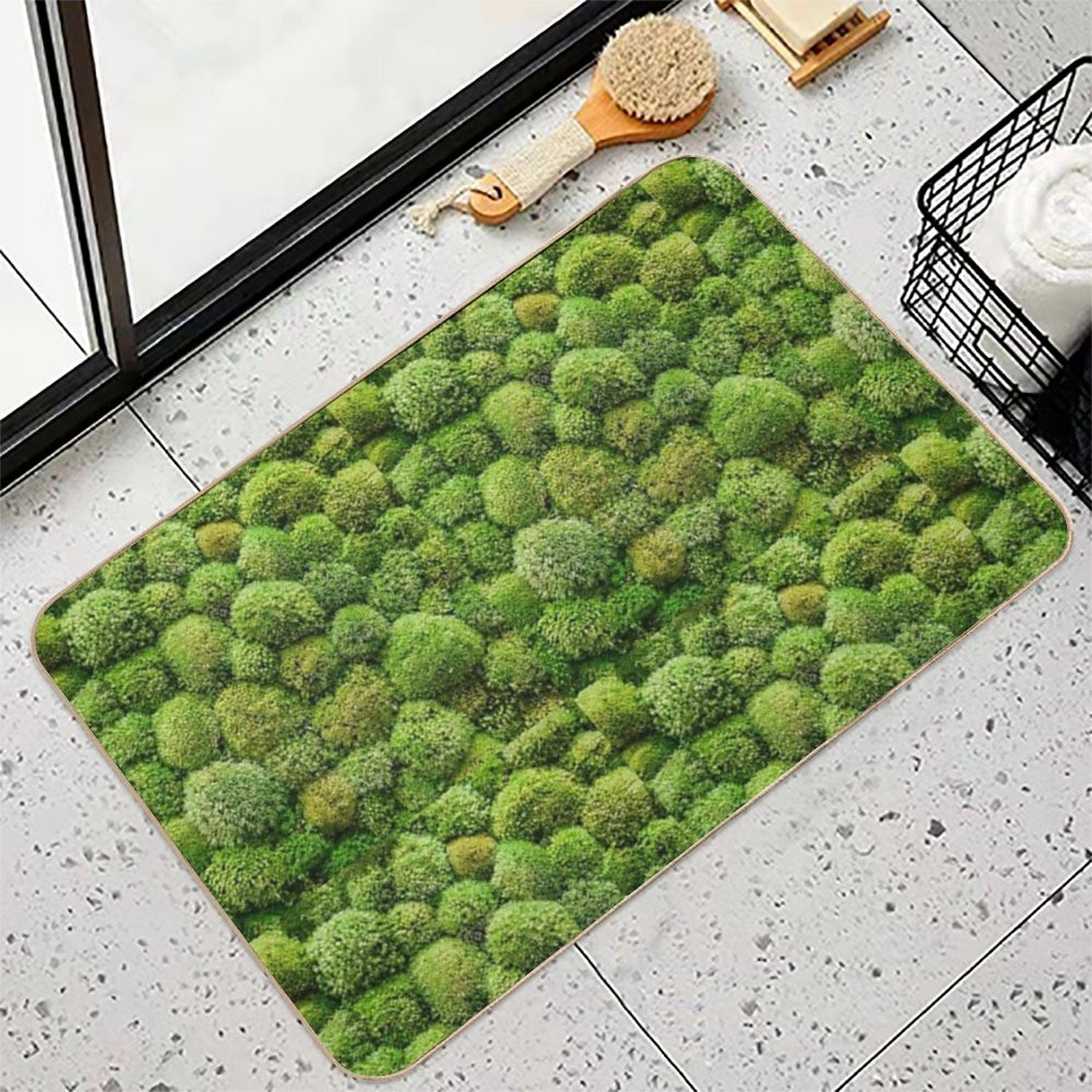 Moss Elegance  Repositionable Bath Mat