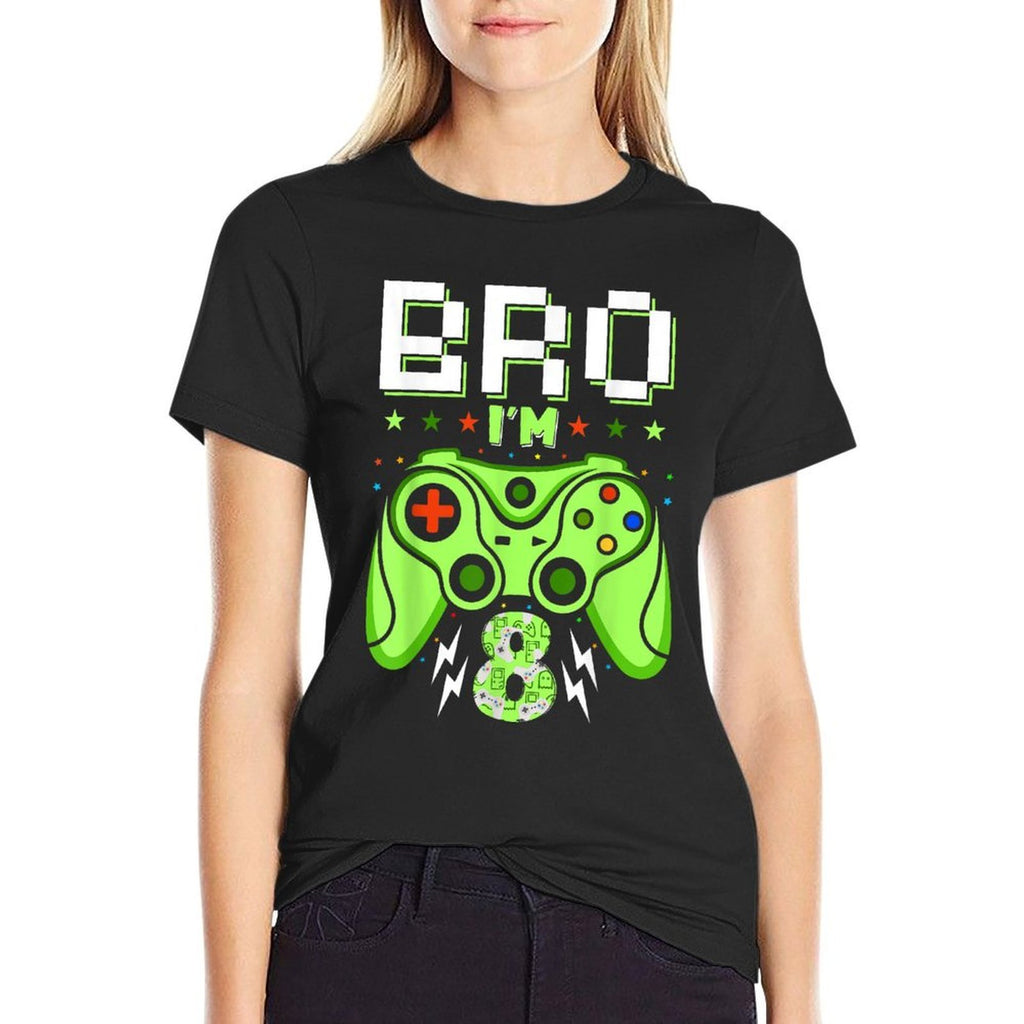 8th Birthday Boy Bro I’m 8 Year Old Video Gamer Eight Bday  Lightweight T-Shirt