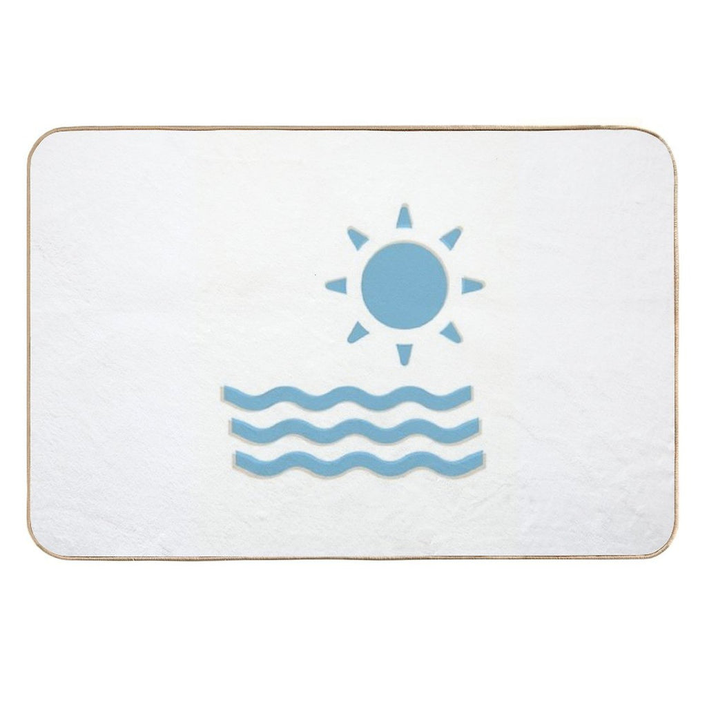 Welcome Summer Abstract, Hot Summer 2023, Summer Sunset, Beach Day  Anti-Trip Bath Mat