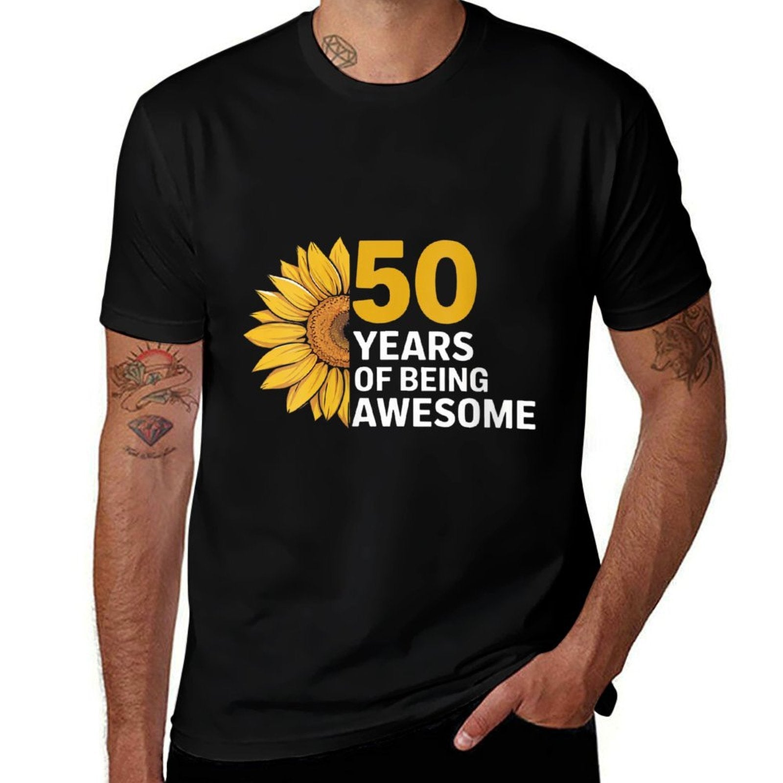 Womens 50th Birthday 50 Years Of Being Awesome 50th Birthday Women  Wrinkle-resistant T-Shirt
