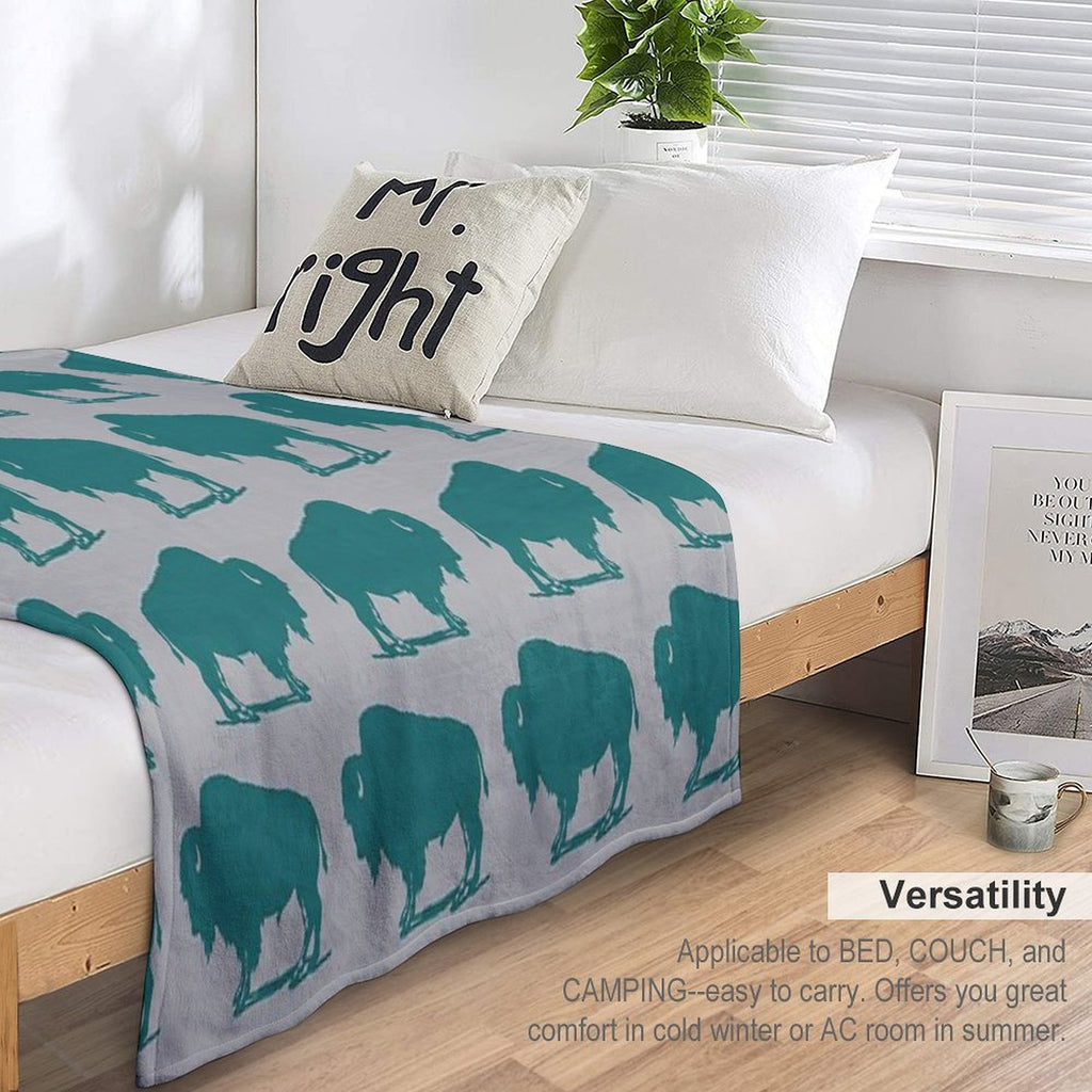 Buffalo Bison Pattern 226 Durable Throw Blanket