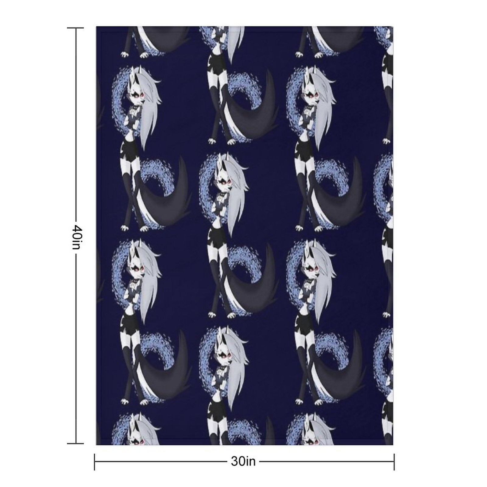 Loona from Helluva Boss Shrink-resistant Throw Blanket