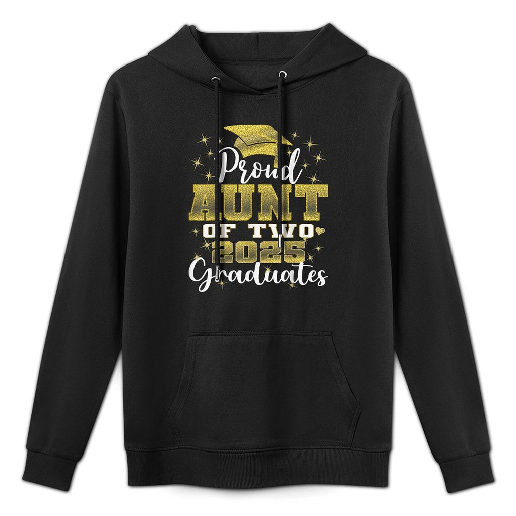 Proud Aunt of Two 2025 Graduates Graduation Family Versatile Streetwear Hoodie