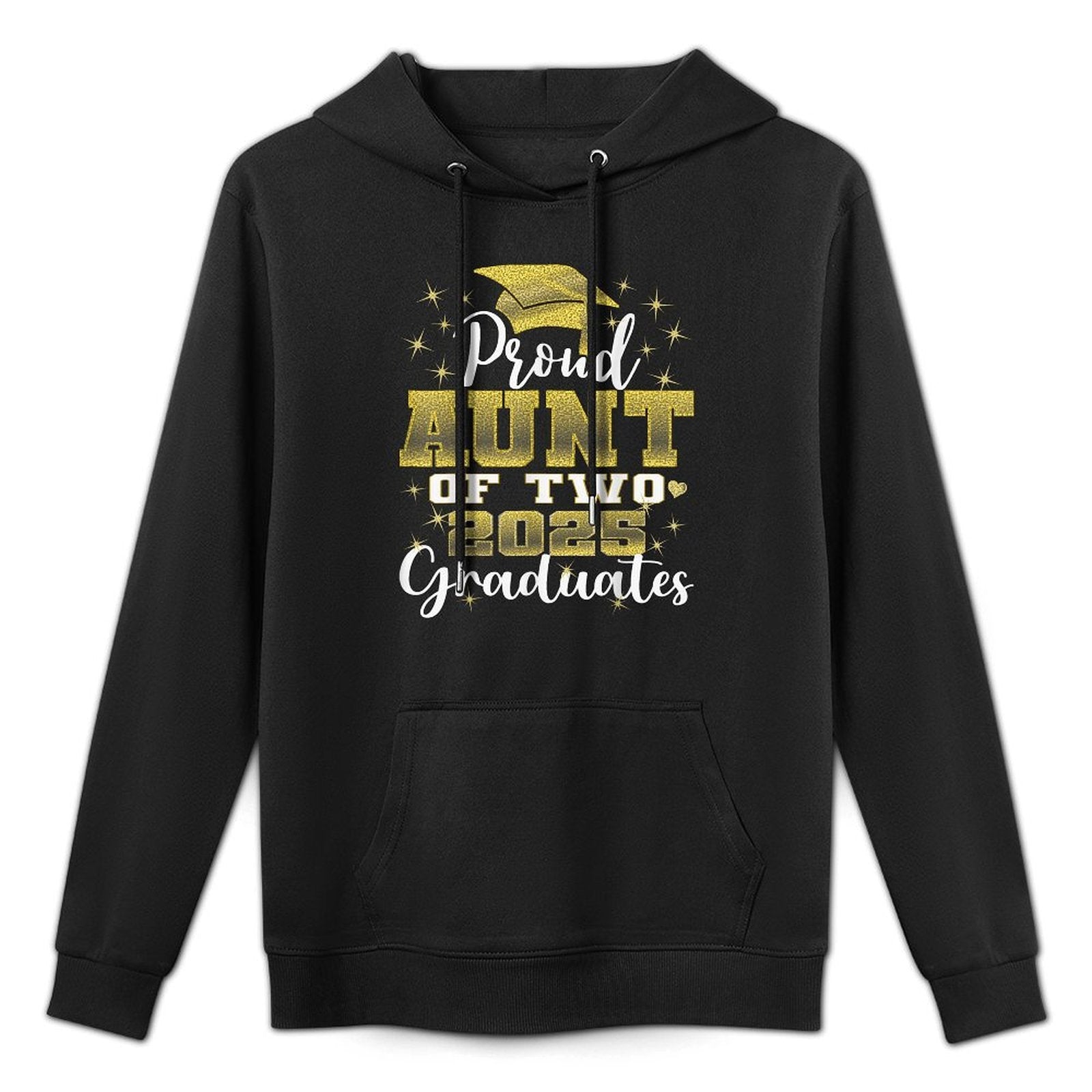 Proud Aunt of Two 2025 Graduates Graduation Family Versatile Streetwear Hoodie