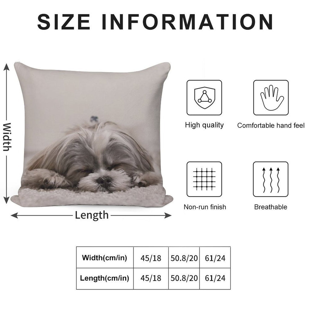 Shih Tzu Sleeping Soft Multiple Sizes Throw Pillow