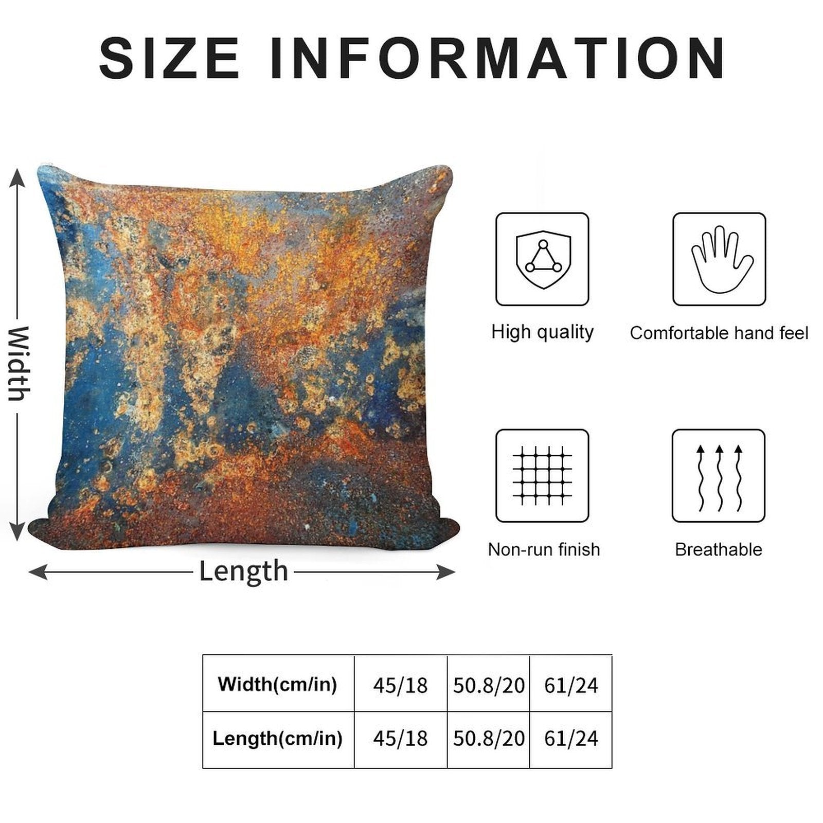 Autumnal Rust Soft Easy Maintenance Throw Pillow