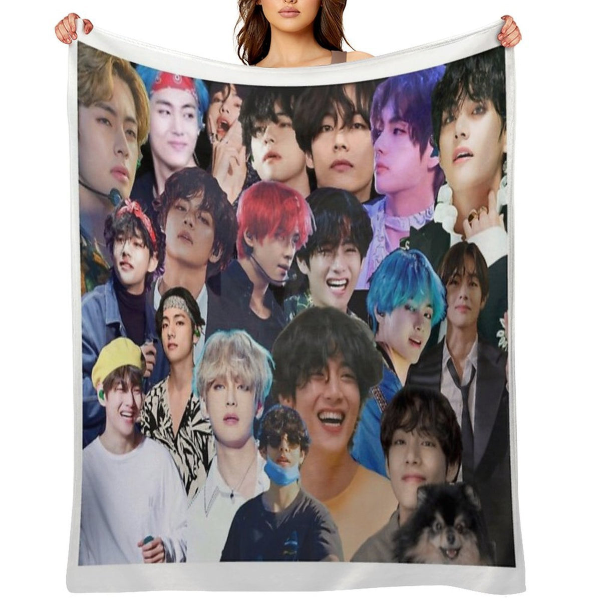 Kim Tae-Hyung (V from BTS) Shrink-resistant Throw Blanket