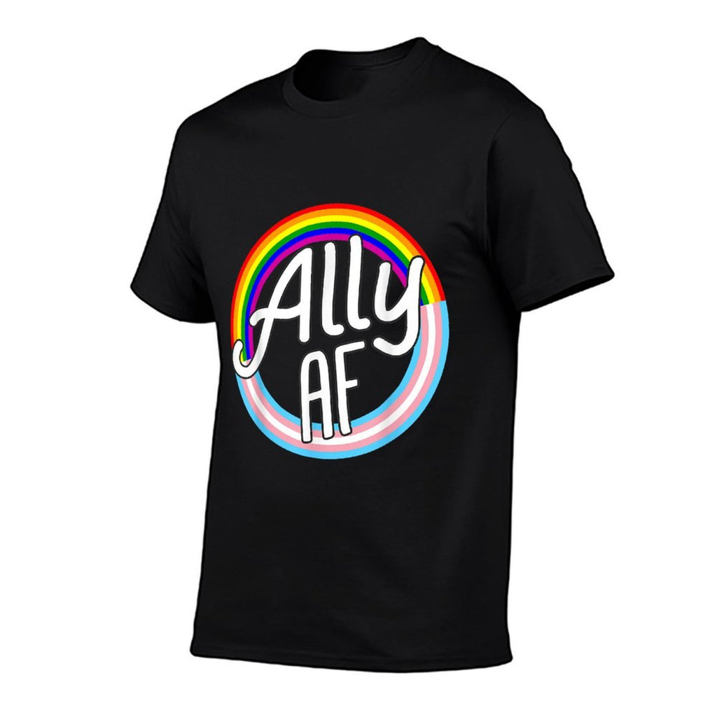 ALLY AF Trans Love Equality LGBT Pride Love Gay  Polyester Blend T-Shirt