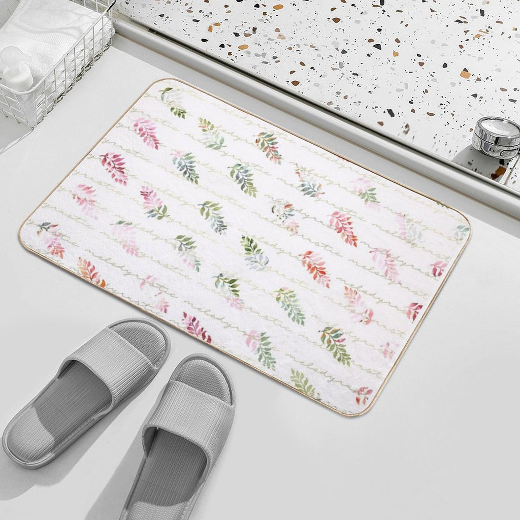 Romantic Background with Flowers  Slip-Resistant Bath Mat