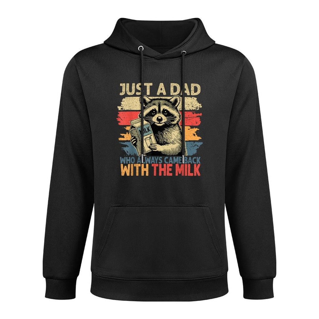 Just A Dad Who Always Came Back With The Milk Fathers Day Relaxed Fit Hoodie