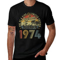 Womens Awesome Since December 1974 Vintage Men Women 50th Birthday  Heathered Texture T-Shirt