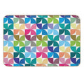 Geometric Pattern #1 (colorful Quarter Circles)  Repositionable Bath Mat